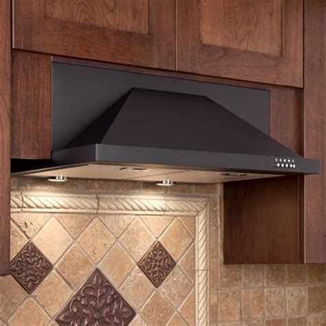 black stainless steel hood under cabinet|us cabinet depot black hood.